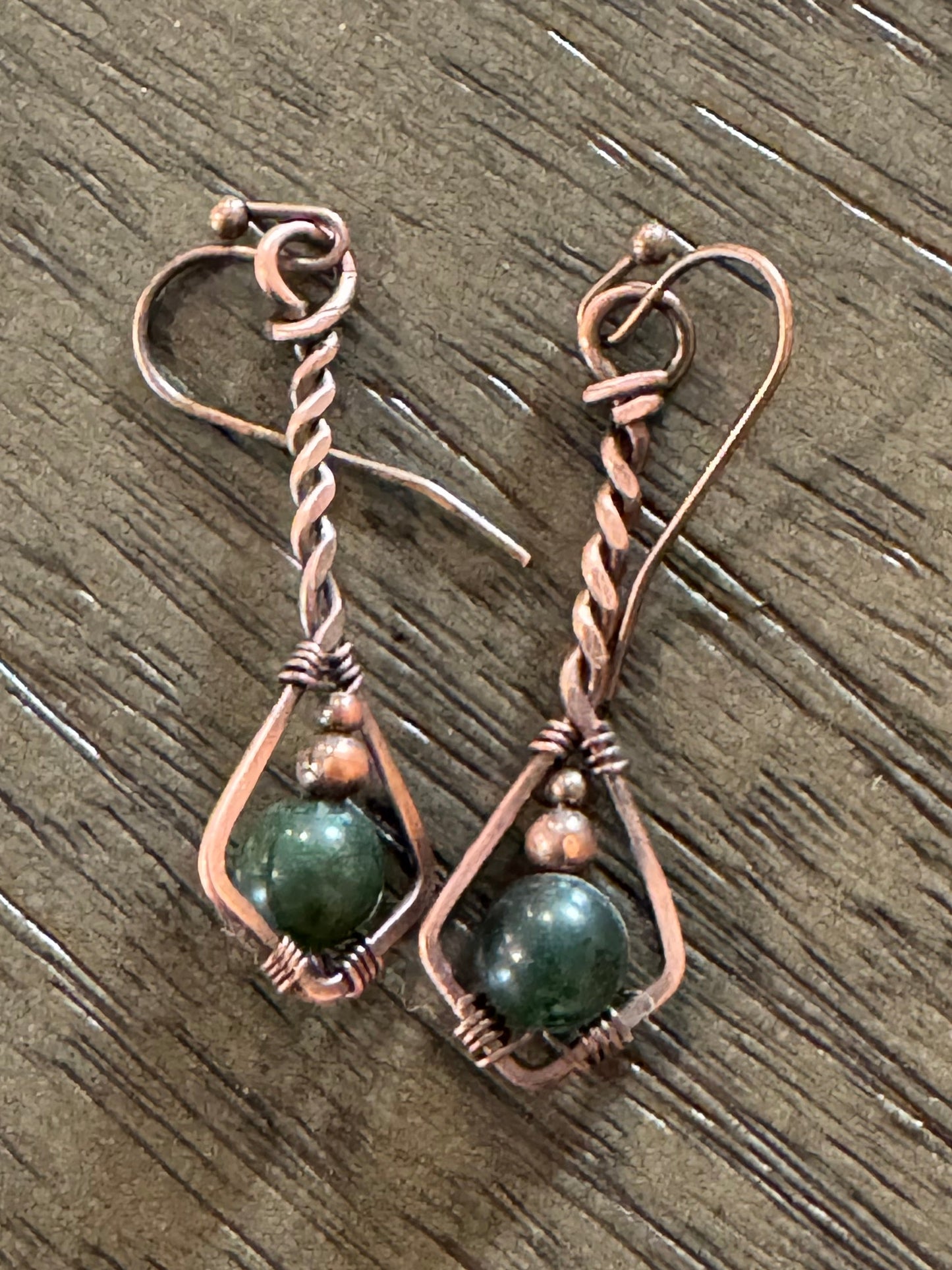 Twisted Gemstone Earrings