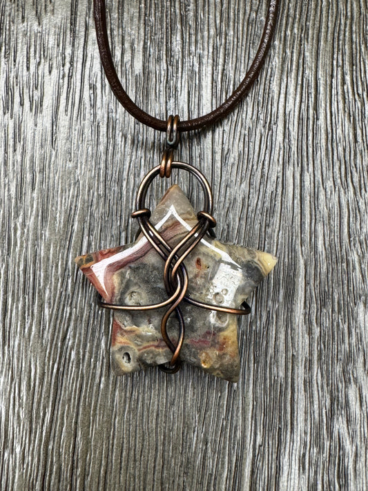 Copper Jasper Star Pendant